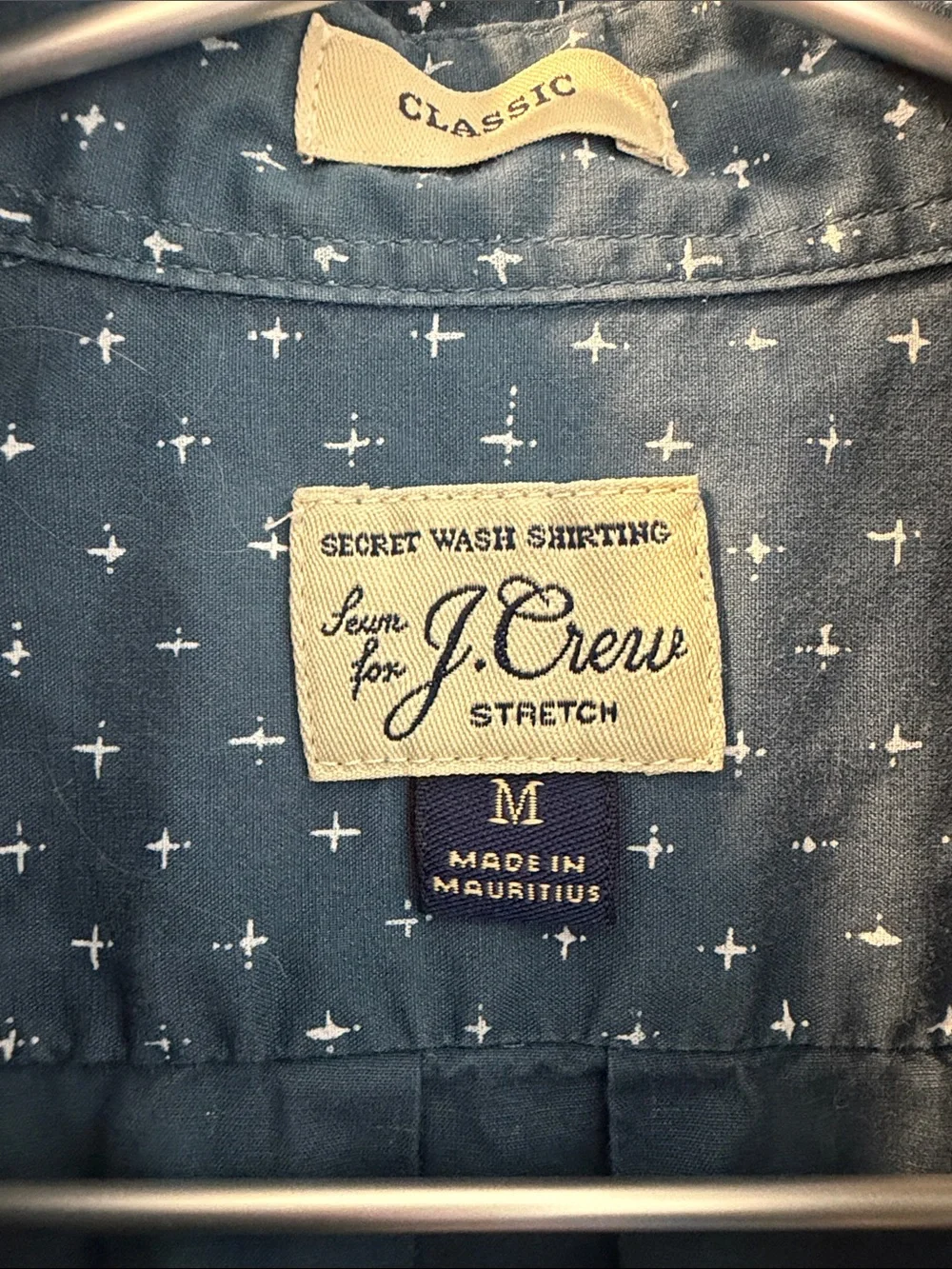 J. Crew Men's Navy Blue Dot Button-Down Shirt